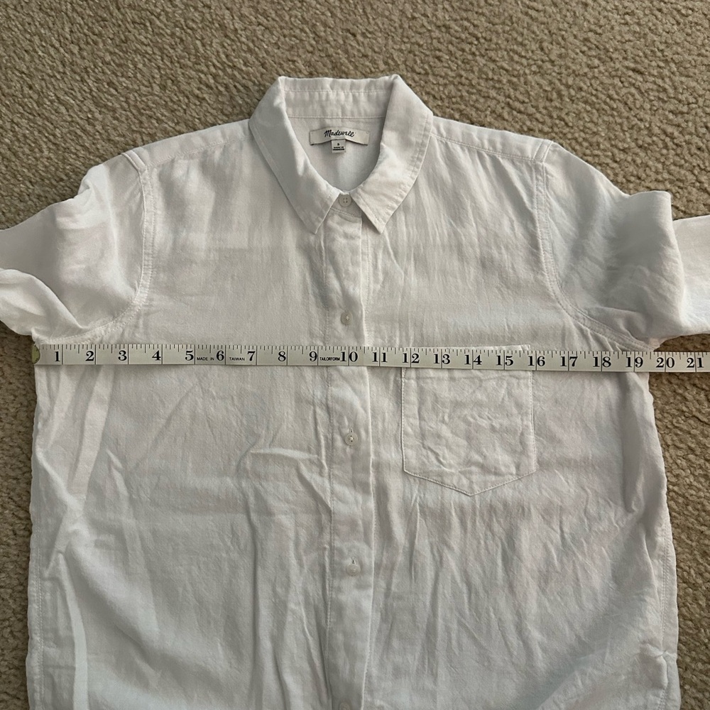 Madewell White Cotton Button Down Shirt - Picture 6 of 9